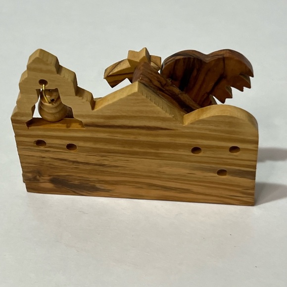 Bethlehem Mini Olive Wood Nativity Scene Carved Manger Scene VTG Christmas Decor - Picture 5 of 11